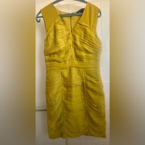 Banana Republic Mad Men Collection Elegant Mustard Dress